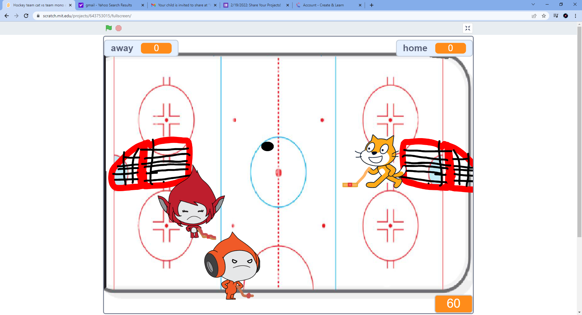 Hockey team mono vs team cat