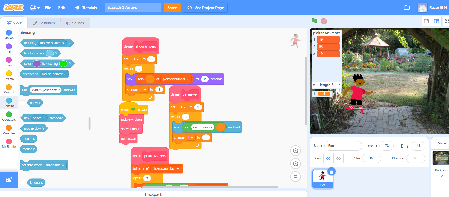 Scratch 3 Arrays