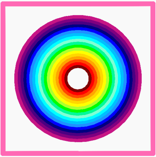 Rainbow Circle and Pink Frame Art! :)